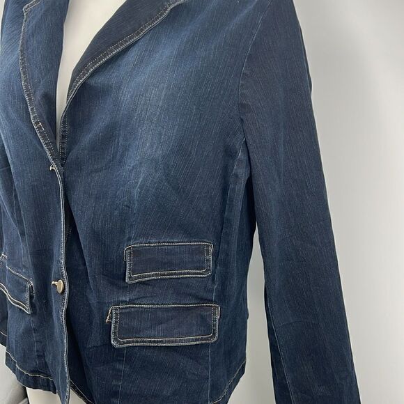Vintage Casual Corner timeless denim jacket 1X - Picture 3 of 6